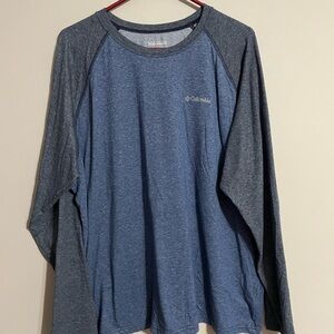 Columbia Men's Two-Tone Blue Long Sleeve Shirt XXL EUC